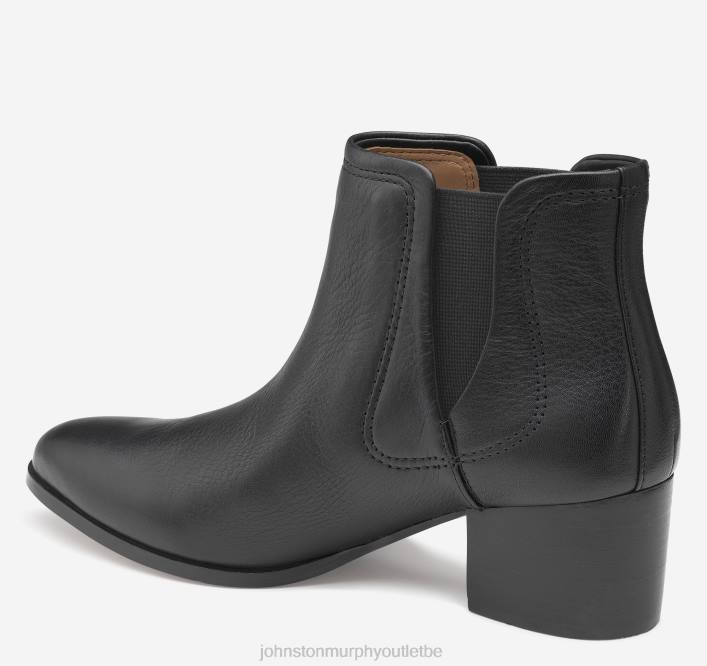 Johnston & Murphy femmes trista chelsea TXRN1254 chaussures cuir de veau italien noir