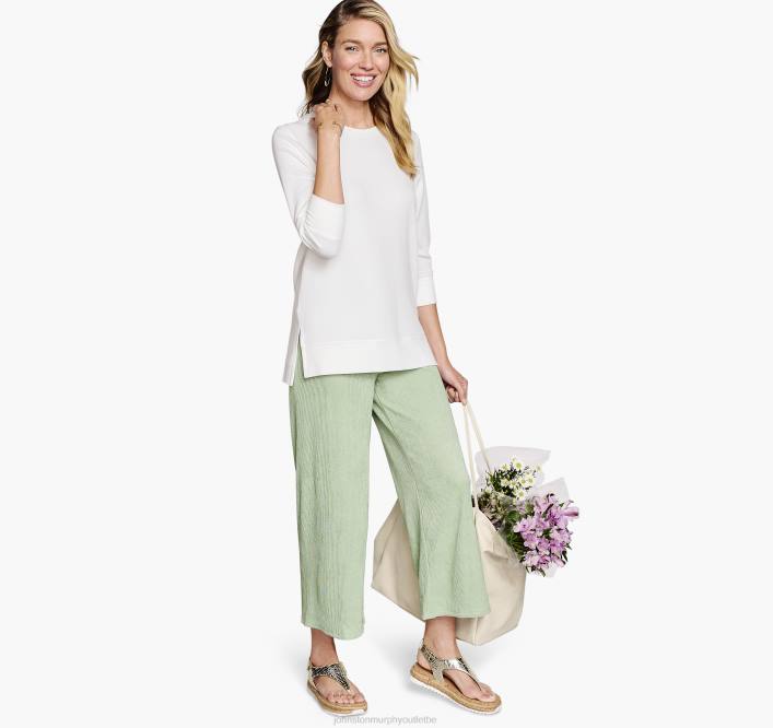 Johnston & Murphy femmes pull à fente latérale TXRN1304 vêtements blanc