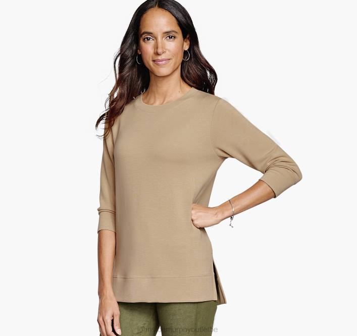 Johnston & Murphy femmes pull à fente latérale TXRN1305 vêtements chameau