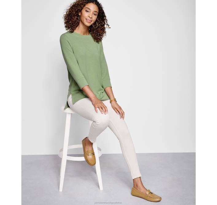 Johnston & Murphy femmes pull à fente latérale TXRN1306 vêtements sage