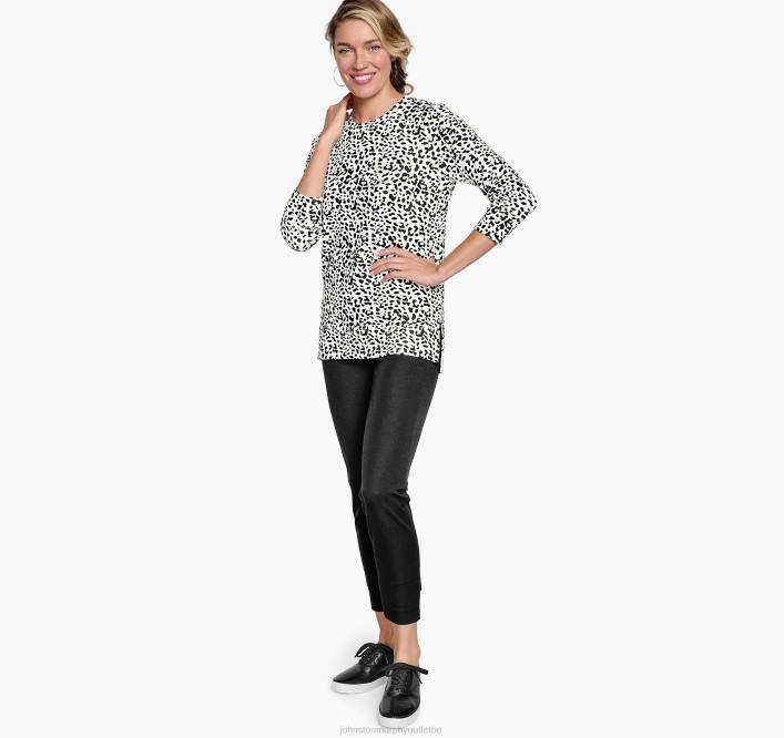 Johnston & Murphy femmes pull à fente latérale TXRN1307 vêtements empreinte d'animal