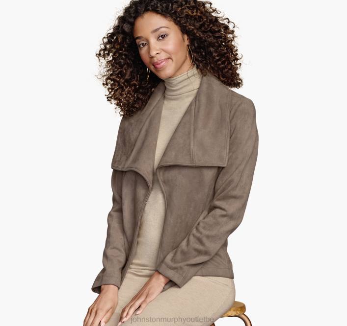 Johnston & Murphy femmes veste en suède synthétique contrecollée TXRN1289 vêtements bronzer