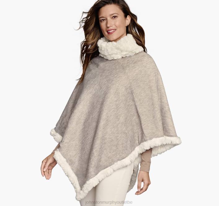 Johnston & Murphy femmes poncho réversible en fausse fourrure TXRN1301 vêtements crème