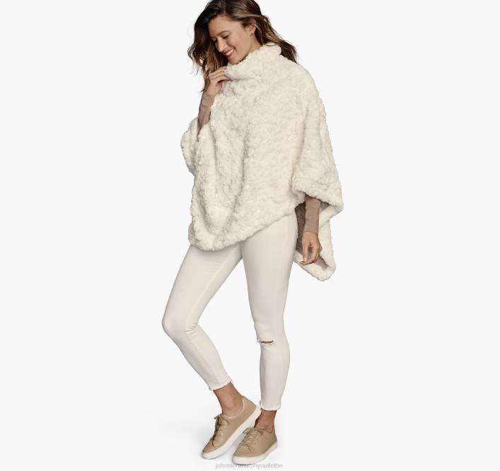 Johnston & Murphy femmes poncho réversible en fausse fourrure TXRN1301 vêtements crème