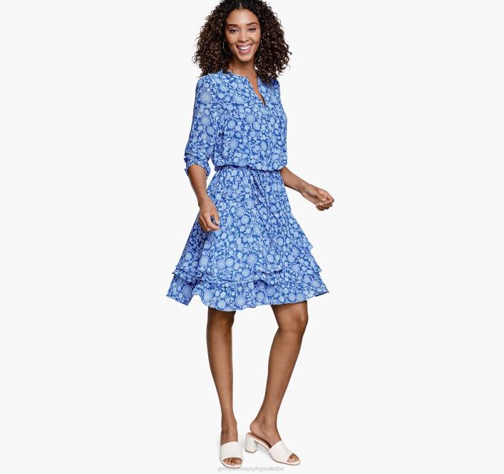 Johnston & Murphy femmes robe à imprimé fleuri TXRN1295 vêtements bleu multicolore