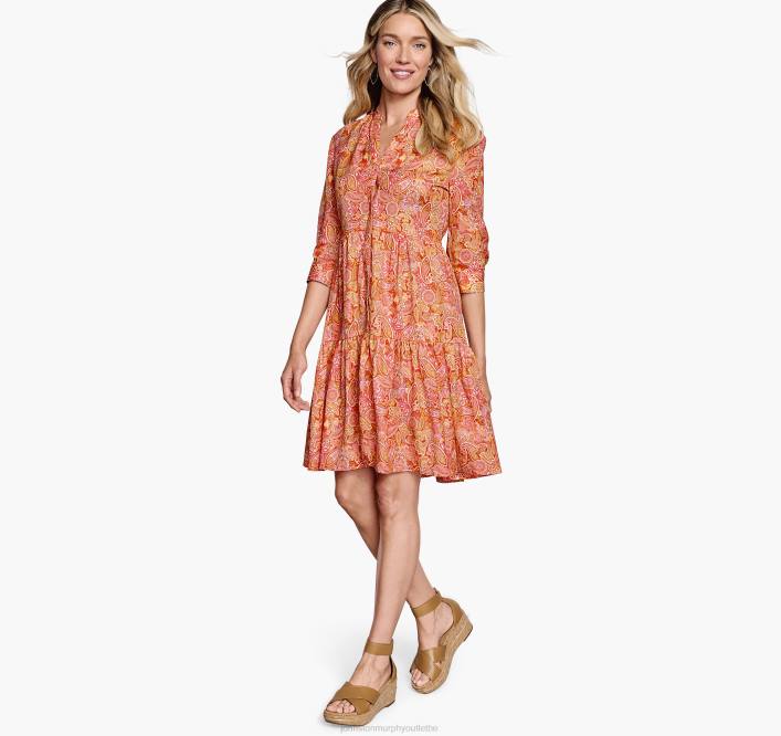 Johnston & Murphy femmes robe à volants TXRN1284 vêtements corail