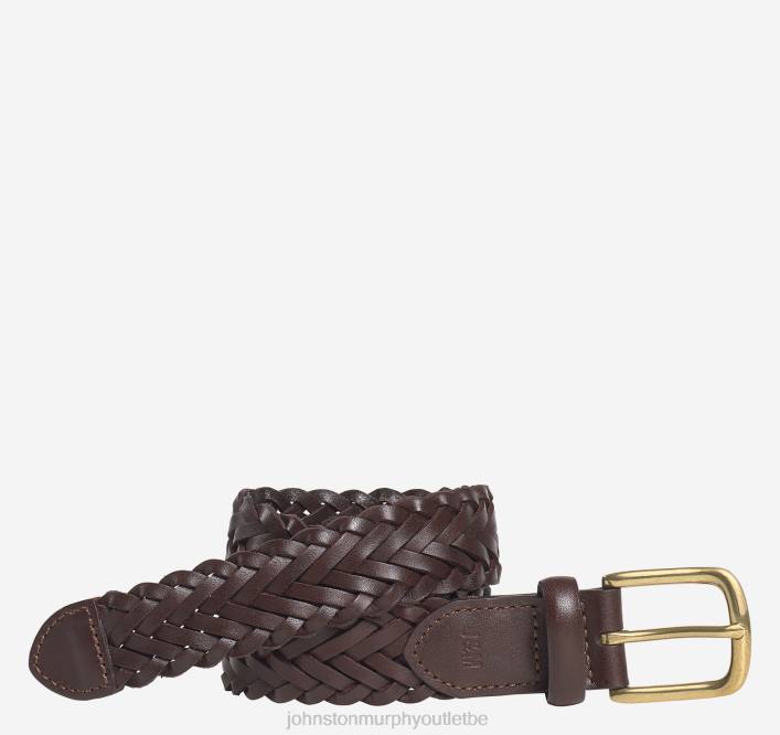 Johnston & Murphy garçon ceinture tissée en cuir pour garçon TXRN1441 accessoire brun