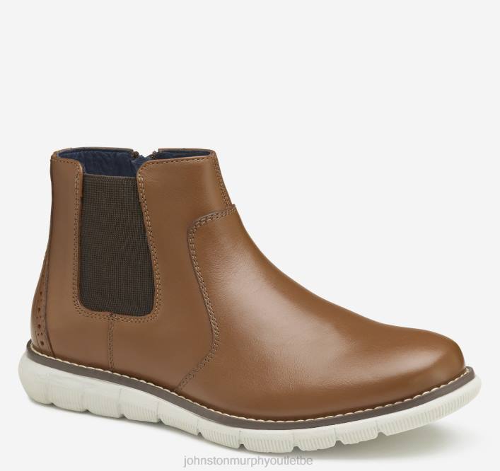 Johnston & Murphy garçon botte chelsea holden grand enfant TXRN1324 chaussures beige pleine fleur
