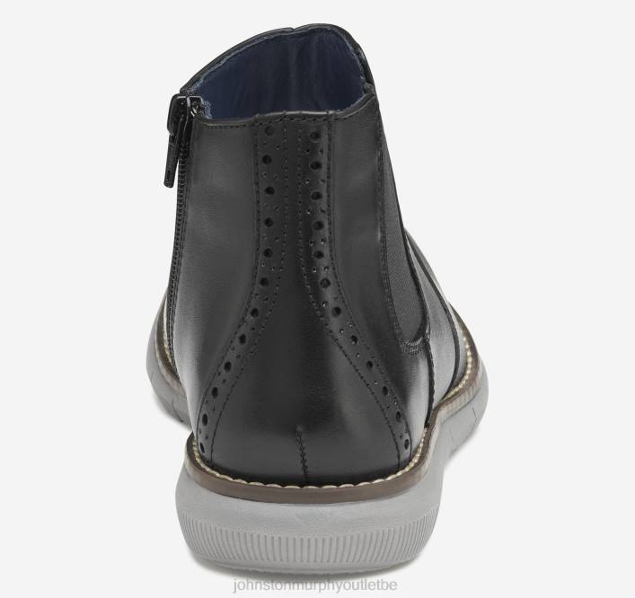 Johnston & Murphy garçon botte chelsea holden grand enfant TXRN1325 chaussures noir pleine fleur