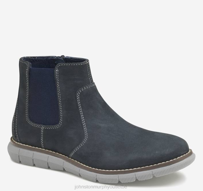 Johnston & Murphy garçon botte chelsea holden grand enfant TXRN1327 chaussures nubuck huilé bleu marine