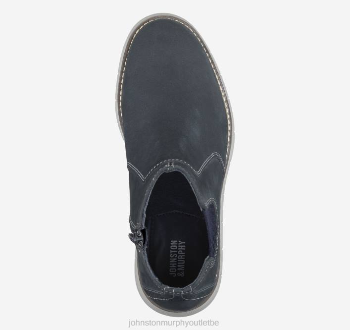 Johnston & Murphy garçon botte chelsea holden grand enfant TXRN1327 chaussures nubuck huilé bleu marine