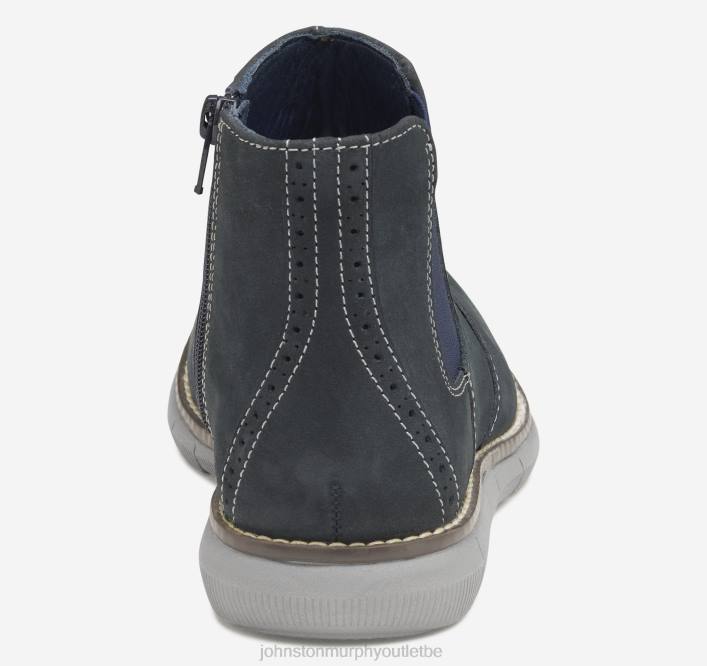 Johnston & Murphy garçon botte chelsea holden grand enfant TXRN1327 chaussures nubuck huilé bleu marine