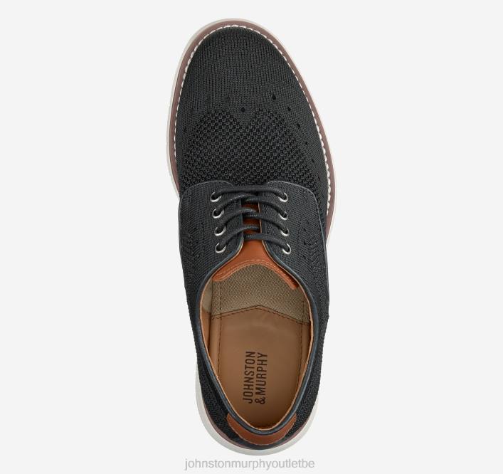 Johnston & Murphy garçon bout d'aile en tricot Big Kid Holden TXRN1348 chaussures tricot noir