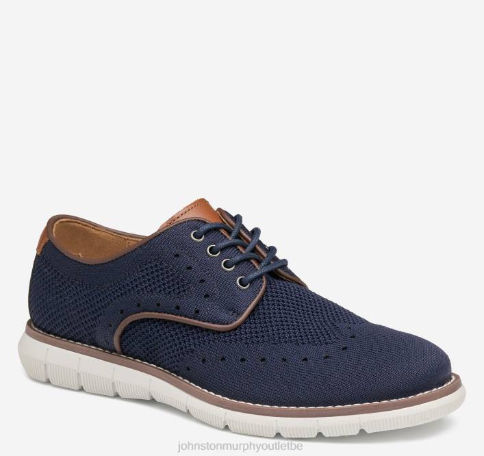 Johnston & Murphy garçon bout d'aile en tricot Big Kid Holden TXRN1349 chaussures tricot bleu marine