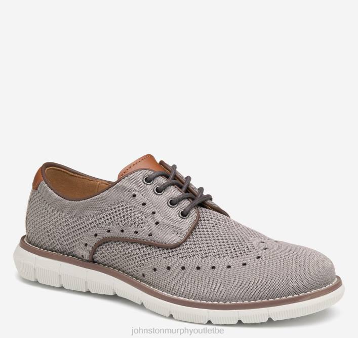 Johnston & Murphy garçon bout d'aile en tricot Big Kid Holden TXRN1350 chaussures tricot gris