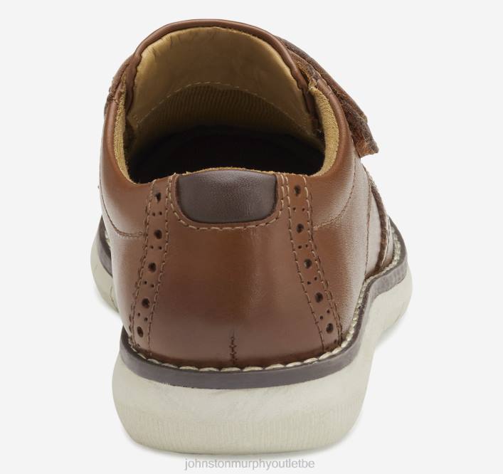 Johnston & Murphy garçon petit enfant holden bout d'aile TXRN1323 chaussures beige pleine fleur