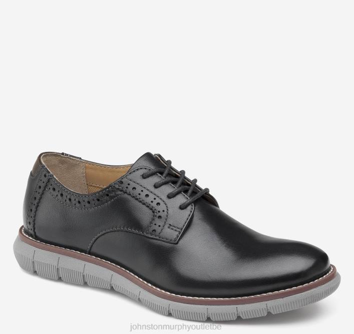 Johnston & Murphy garçon big kid holden bout uni TXRN1358 chaussures noir pleine fleur/semelle grise