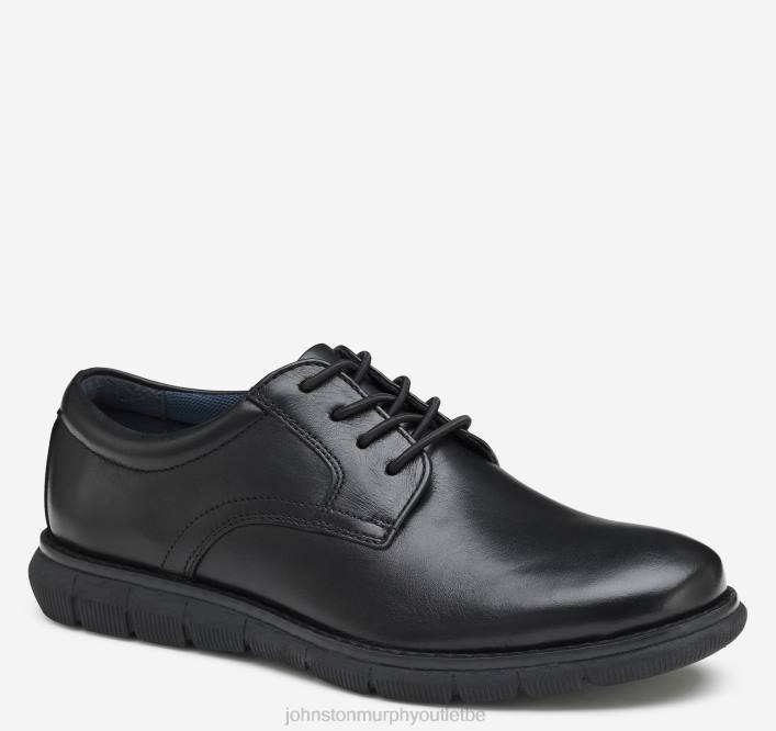 Johnston & Murphy garçon big kid holden bout uni TXRN1359 chaussures noir pleine fleur