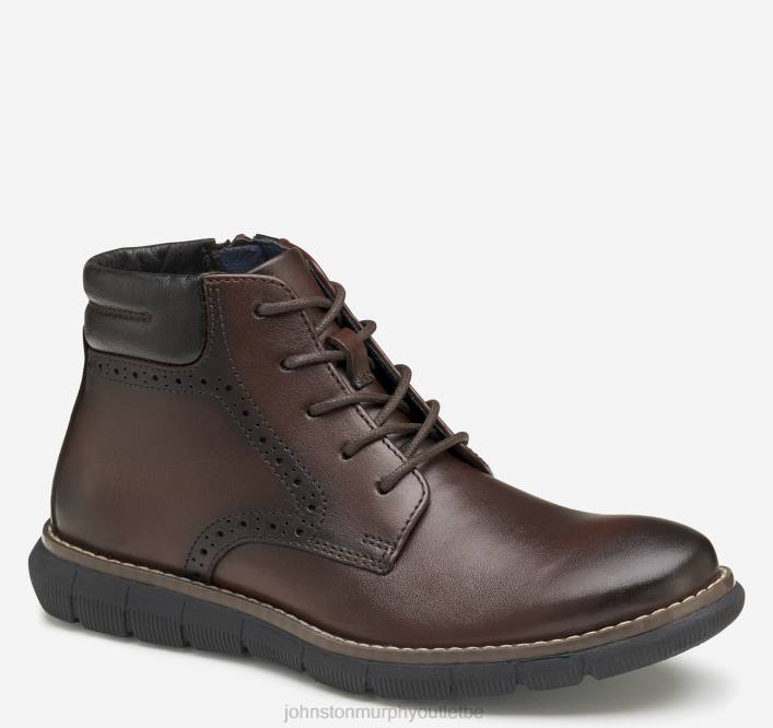 Johnston & Murphy garçon botte à bout uni holden pour grand enfant TXRN1329 chaussures acajou pleine fleur