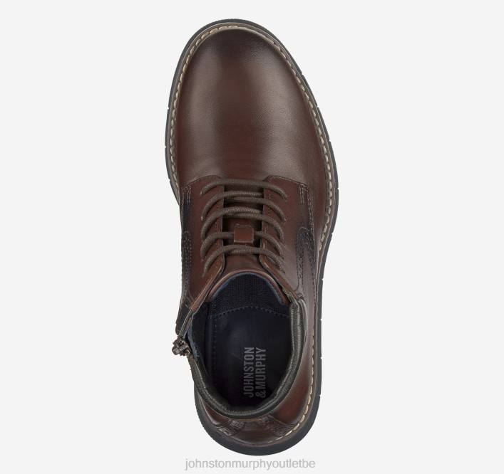 Johnston & Murphy garçon botte à bout uni holden pour grand enfant TXRN1329 chaussures acajou pleine fleur