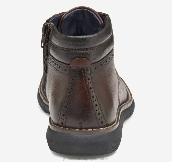 Johnston & Murphy garçon botte à bout uni holden pour grand enfant TXRN1329 chaussures acajou pleine fleur