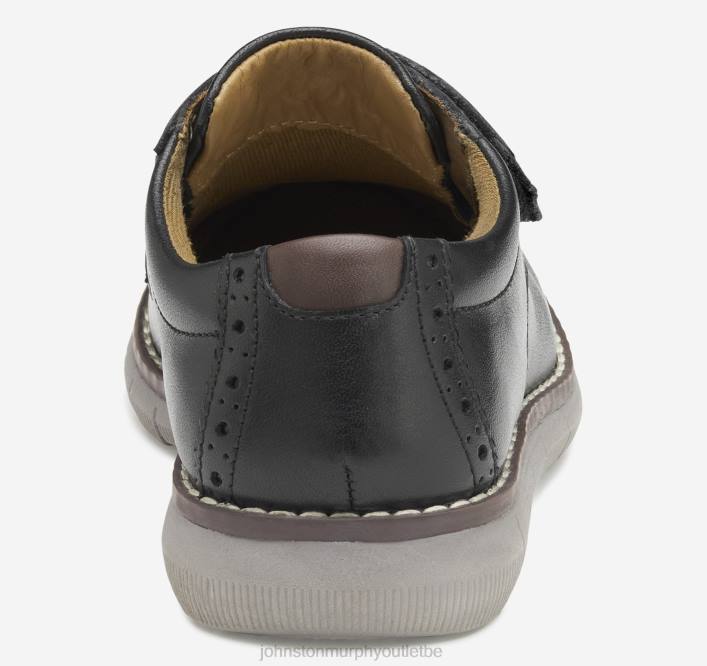 Johnston & Murphy garçon petit enfant holden bout uni TXRN1322 chaussures noir pleine fleur