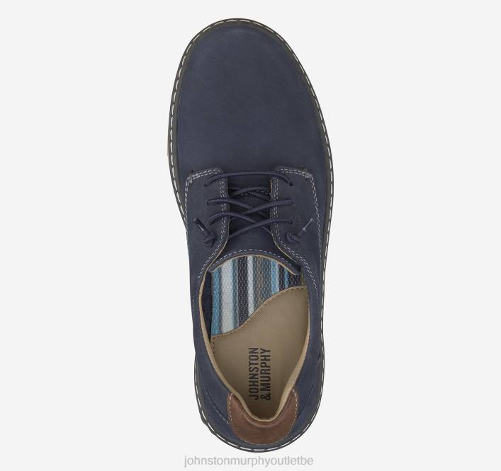 Johnston & Murphy garçon petit enfant mcguffey bout uni TXRN1363 chaussures nubuck huilé bleu marine