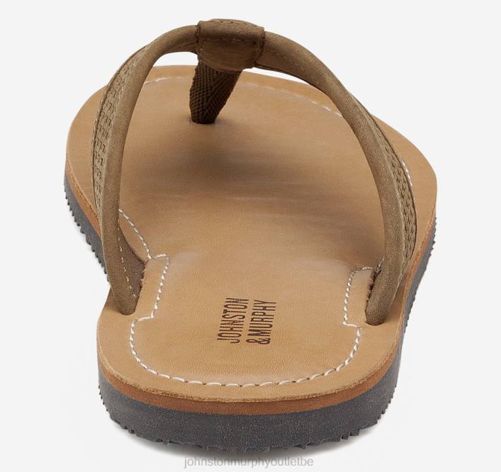Johnston & Murphy garçon string Norris pour grand enfant TXRN1341 chaussures nubuck huilé marron