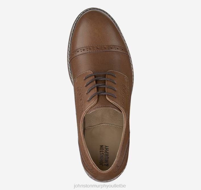Johnston & Murphy garçon Big Kid Conard Cap Toe TXRN1346 chaussures beige pleine fleur