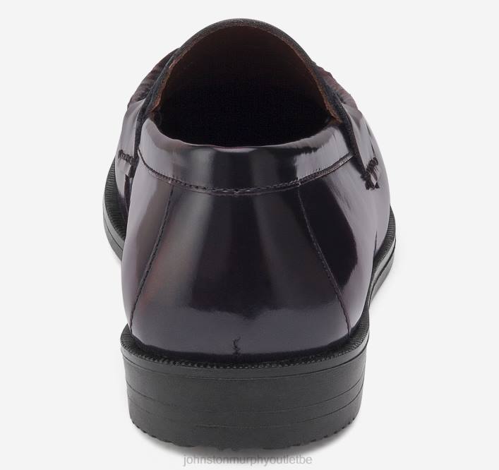 Johnston & Murphy garçon grand enfant Hayes Penny TXRN1357 chaussures cuir brossé bordeaux