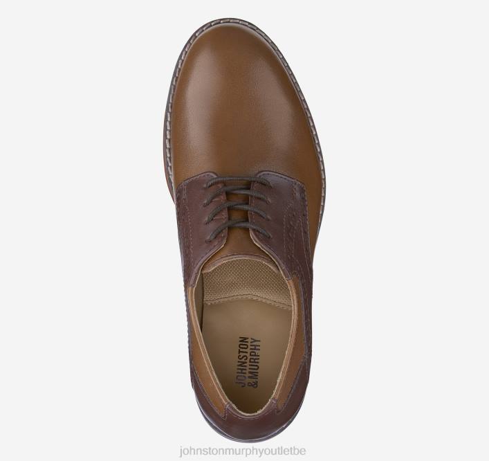 Johnston & Murphy garçon selle conard grand enfant TXRN1365 chaussures beige/brun foncé pleine fleur