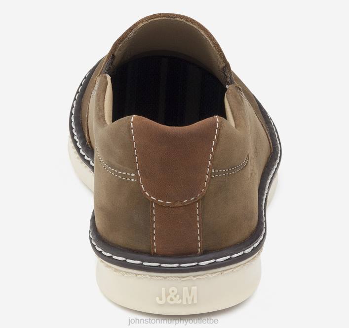 Johnston & Murphy garçon chaussures à enfiler mcguffey pour grand enfant TXRN1335 chaussures nubuck huilé marron