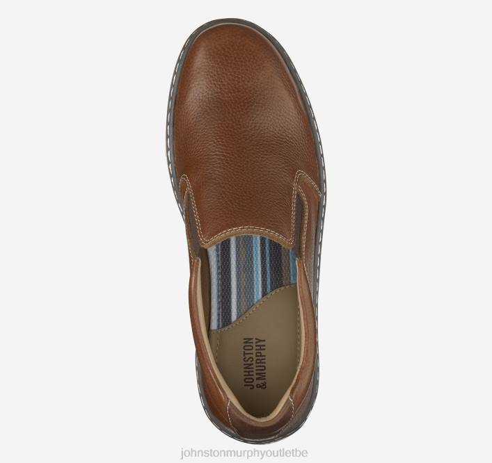 Johnston & Murphy garçon chaussures à enfiler mcguffey pour grand enfant TXRN1336 chaussures marron pleine fleur foulée