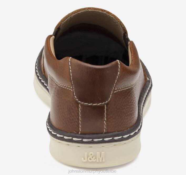 Johnston & Murphy garçon chaussures à enfiler mcguffey pour grand enfant TXRN1336 chaussures marron pleine fleur foulée