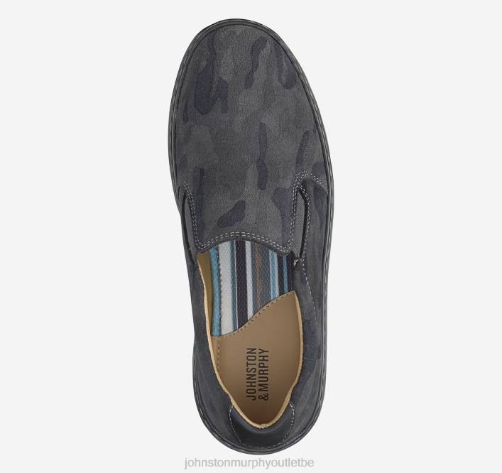Johnston & Murphy garçon chaussures à enfiler mcguffey pour grand enfant TXRN1337 chaussures daim camouflage gris foncé