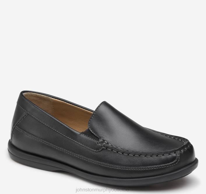 Johnston & Murphy garçon grand enfant Locklin vénitien TXRN1338 chaussures Cuir noir