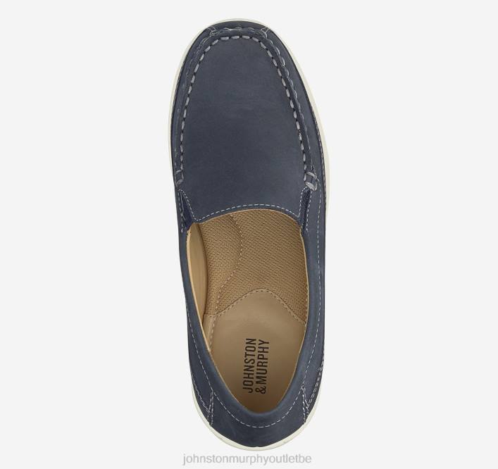 Johnston & Murphy garçon grand enfant Locklin vénitien TXRN1340 chaussures nubuck huilé bleu marine