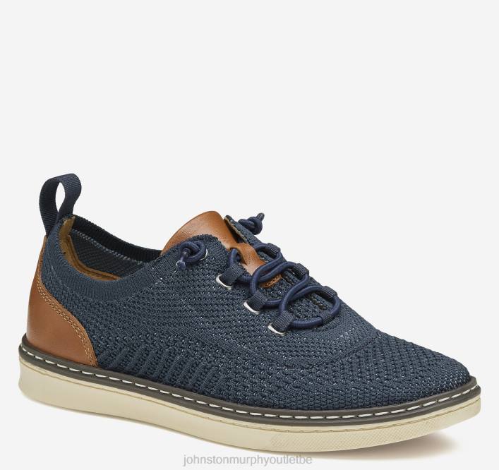 Johnston & Murphy garçon petit enfant McGuffey tricote sa gorge TXRN1343 chaussures tricot bleu marine