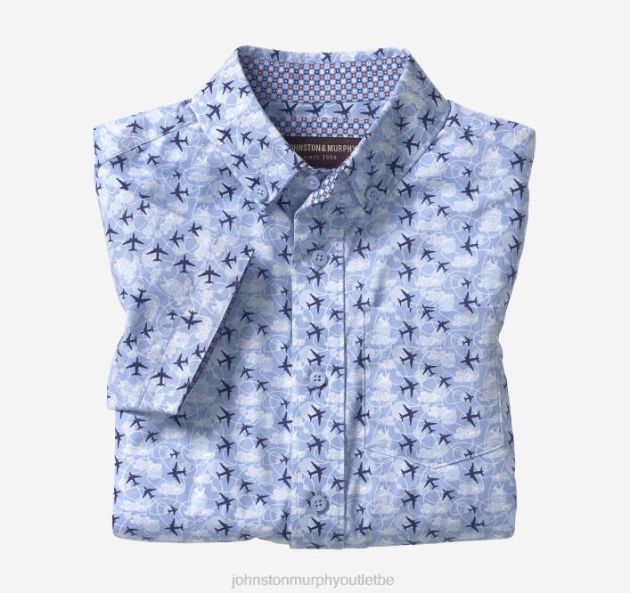 Johnston & Murphy garçon chemise imprimée à manches courtes pour garçon TXRN1397 vêtements avion