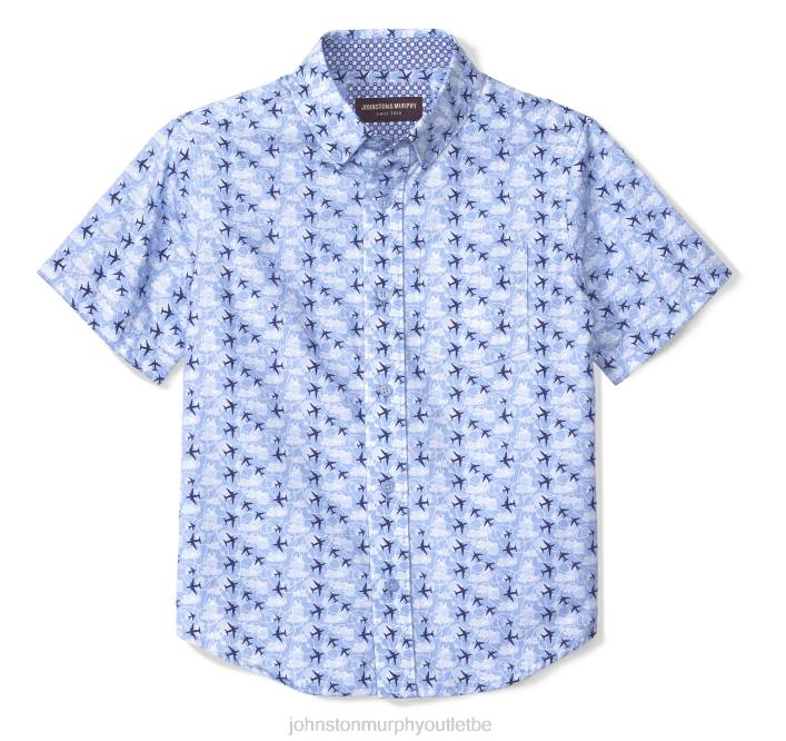 Johnston & Murphy garçon chemise imprimée à manches courtes pour garçon TXRN1397 vêtements avion