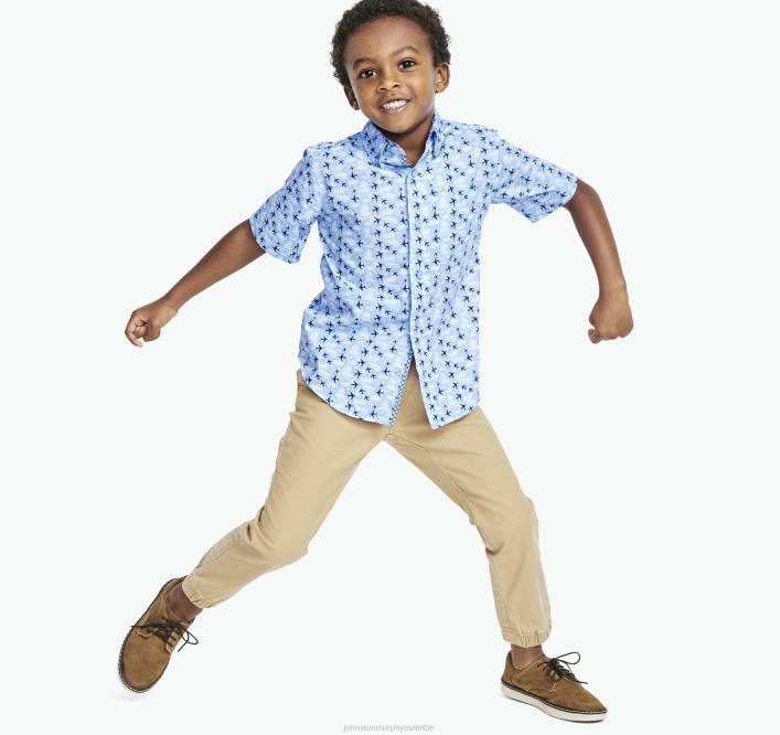 Johnston & Murphy garçon chemise imprimée à manches courtes pour garçon TXRN1397 vêtements avion