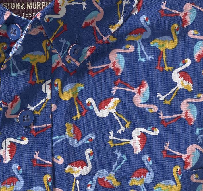 Johnston & Murphy garçon chemise imprimée à manches courtes pour garçon TXRN1398 vêtements flamant