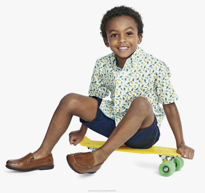 Johnston & Murphy garçon chemise imprimée à manches courtes pour garçon TXRN1399 vêtements ananas