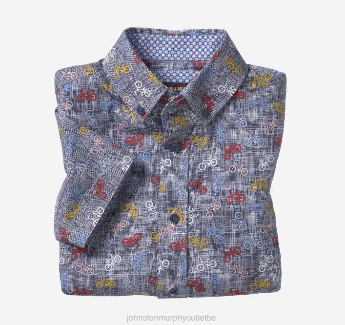 Johnston & Murphy garçon chemise imprimée à manches courtes pour garçon TXRN1400 vêtements vélo