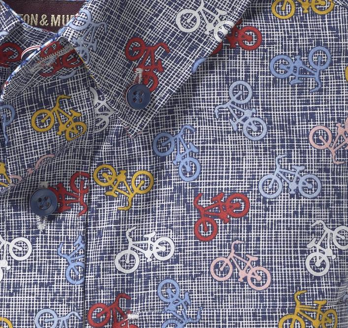 Johnston & Murphy garçon chemise imprimée à manches courtes pour garçon TXRN1400 vêtements vélo