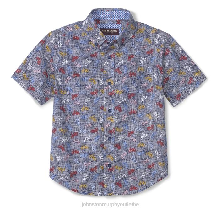 Johnston & Murphy garçon chemise imprimée à manches courtes pour garçon TXRN1400 vêtements vélo