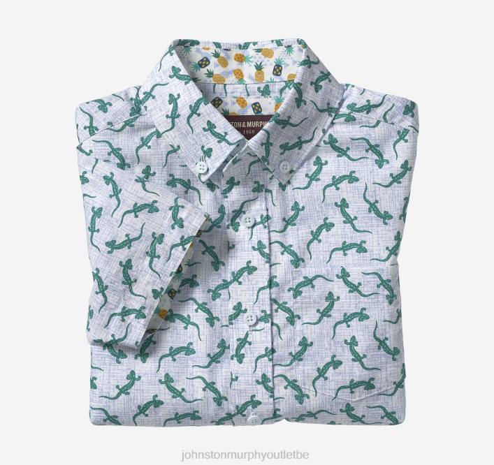 Johnston & Murphy garçon chemise imprimée à manches courtes pour garçon TXRN1401 vêtements salamandre