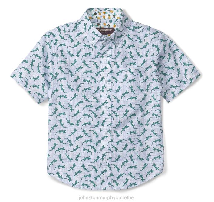 Johnston & Murphy garçon chemise imprimée à manches courtes pour garçon TXRN1401 vêtements salamandre