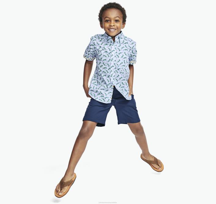 Johnston & Murphy garçon chemise imprimée à manches courtes pour garçon TXRN1401 vêtements salamandre