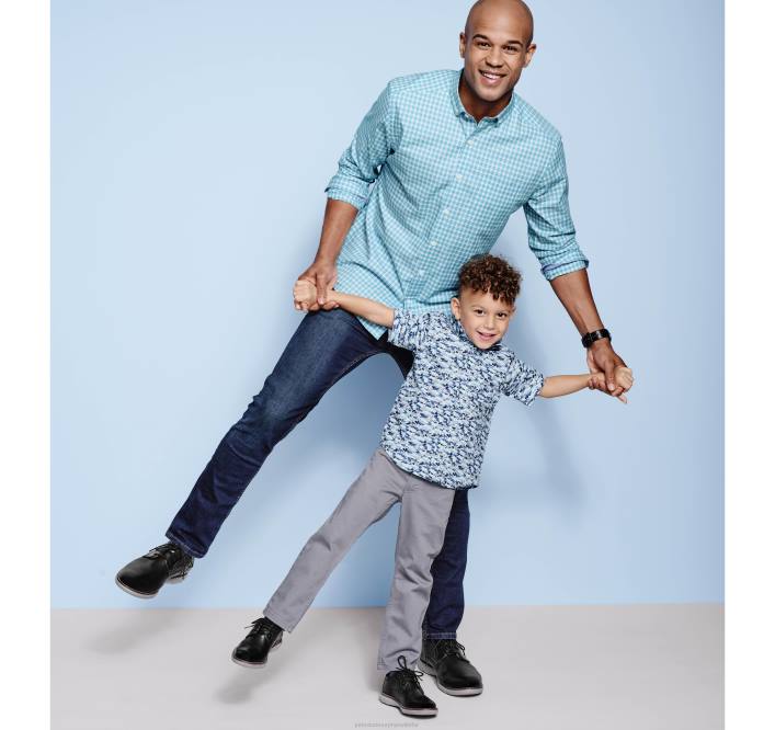 Johnston & Murphy garçon chemise imprimée à manches courtes pour garçon TXRN1402 vêtements requin bleu caché